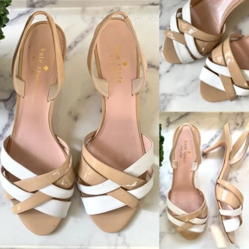KATE SPADE Sasha Patent Slingback Heel Size 8.5